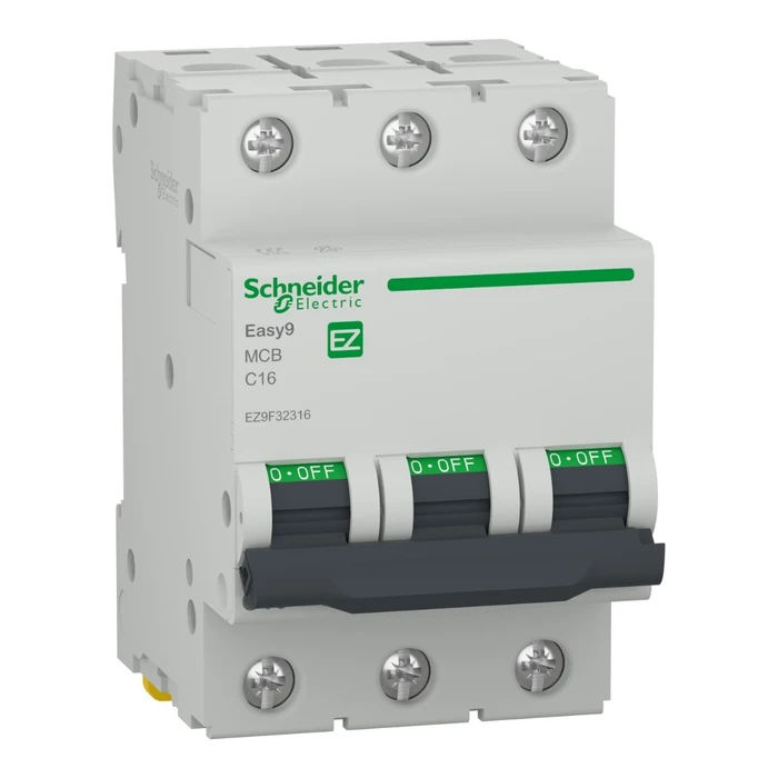 Siguranta automata modulara Schneider Electric Easy 9 4.5 kA, 3P, 16 A, curba C