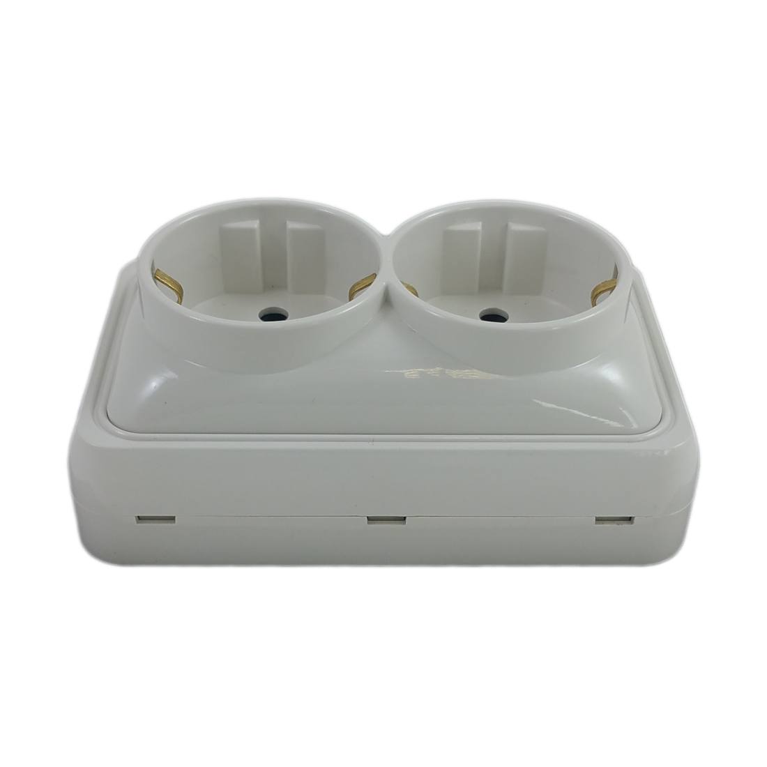 Priza Dubla Mini Alba - montaj aparent