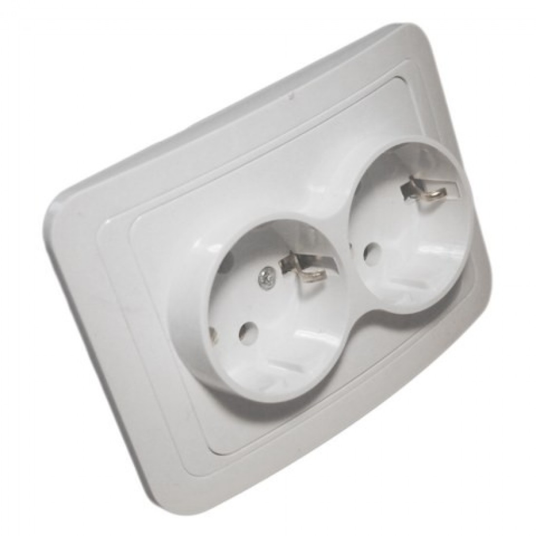 Priza dubla cu Contact de protectie - montaj incastrat