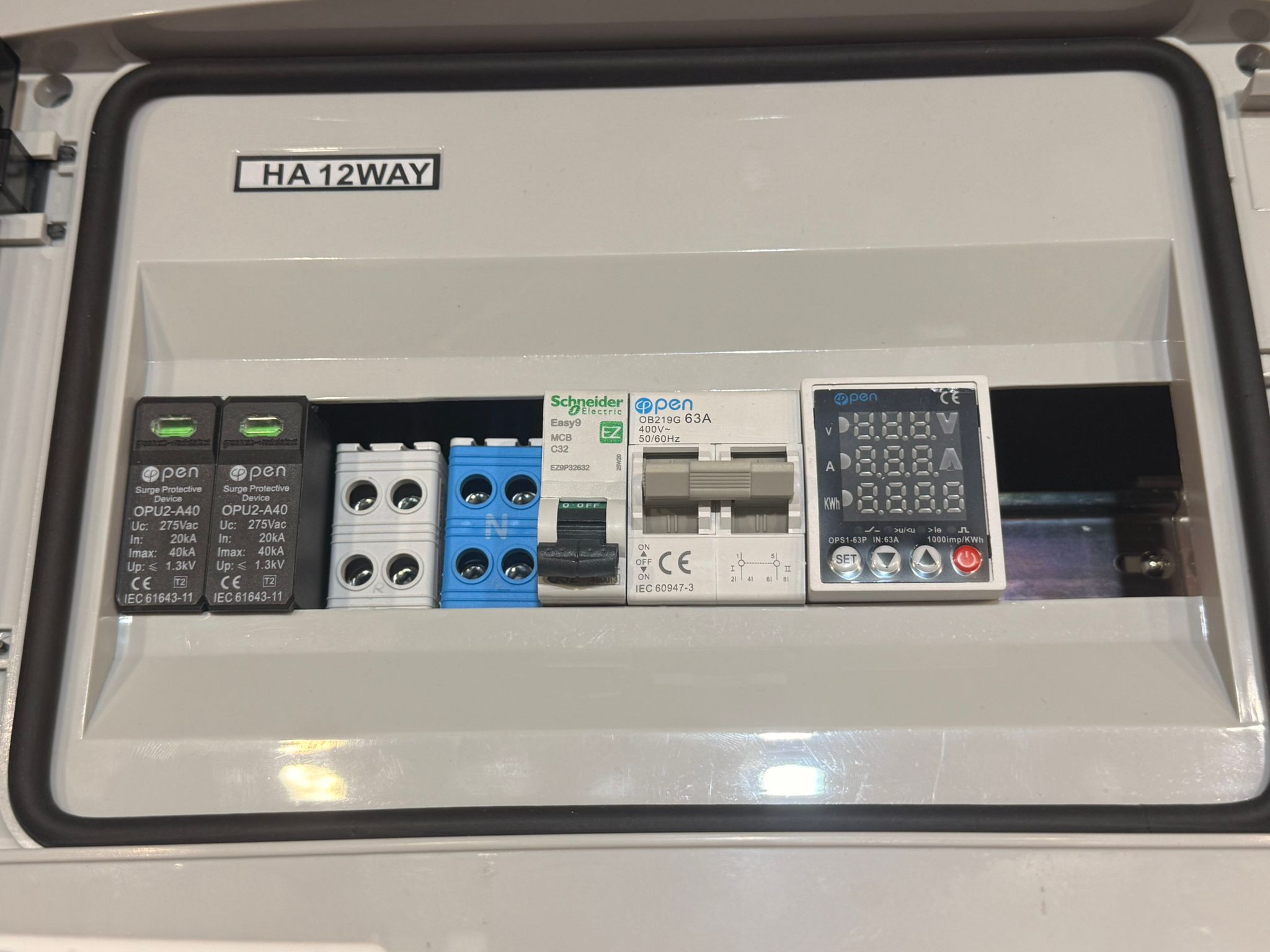 Tablou echipat pentru Curent Alternativ AC